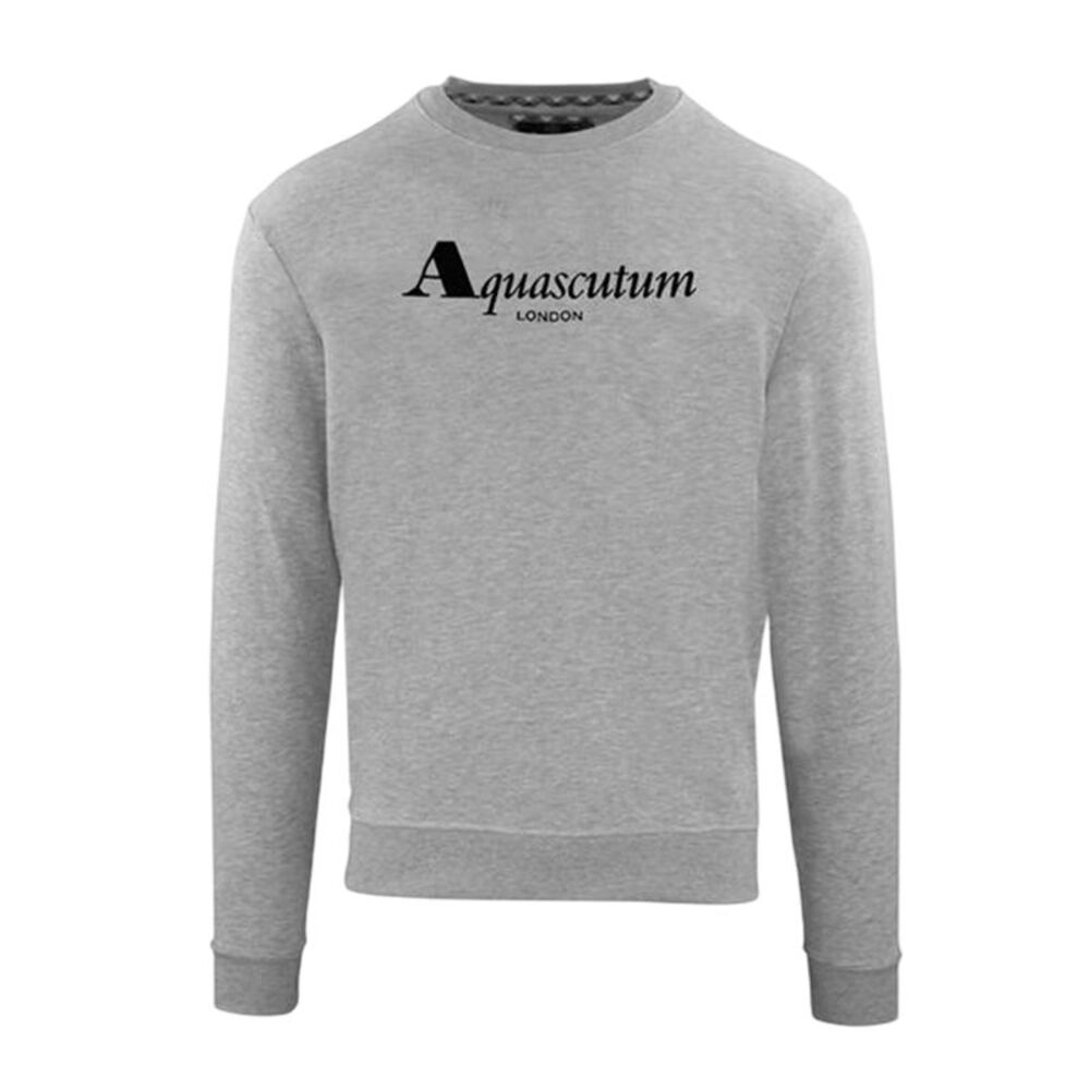 Aquascutum Mens Logo Regular Sweatshirt / Gray